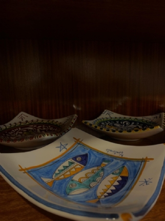 Piattini quadrati in ceramica
